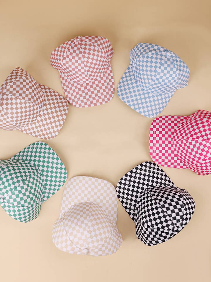 Baseballkasket med ternet mønster for engroshandel hos Vanilla Monkey