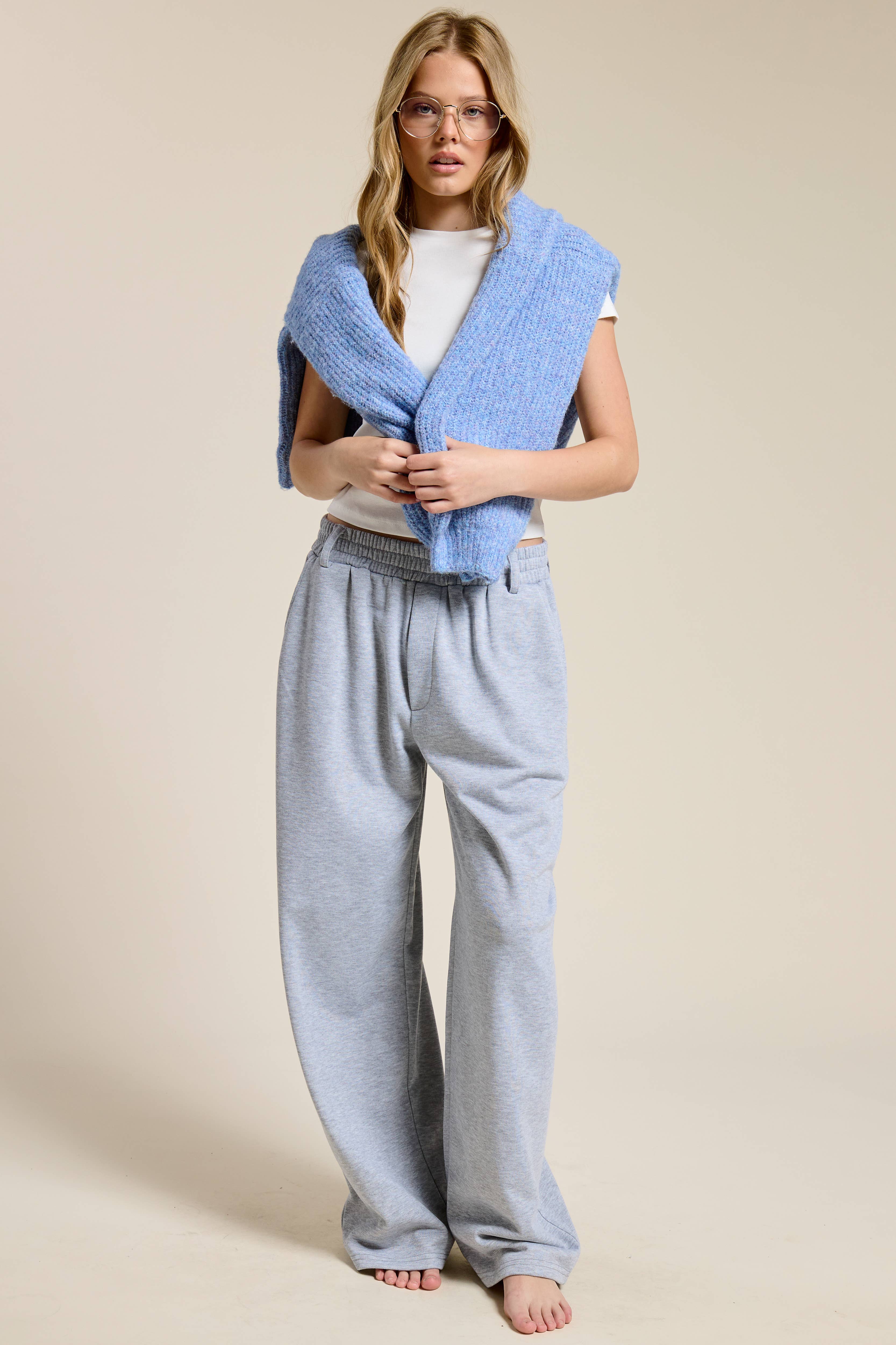 Mimosa - Wholesale Lounge Sweatpants/Joggers - Women's - Tailored Wide Leg Knit Sweatpants15