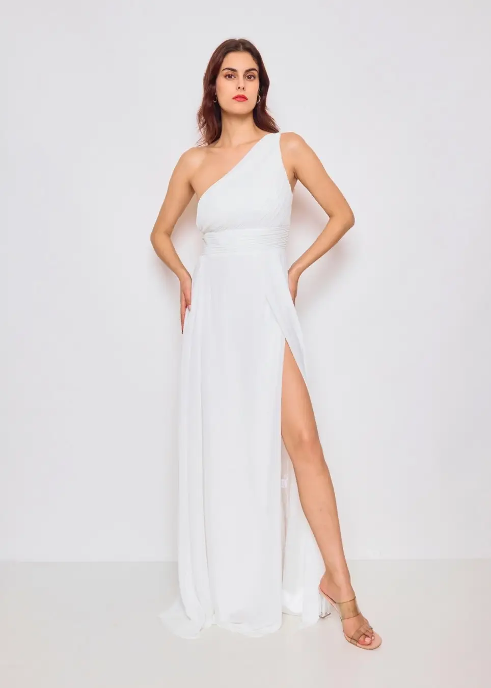 Eva & Lola - Epsilonn - Wholesale Gown - Women's - Long dress with slit at the thighs - R138620