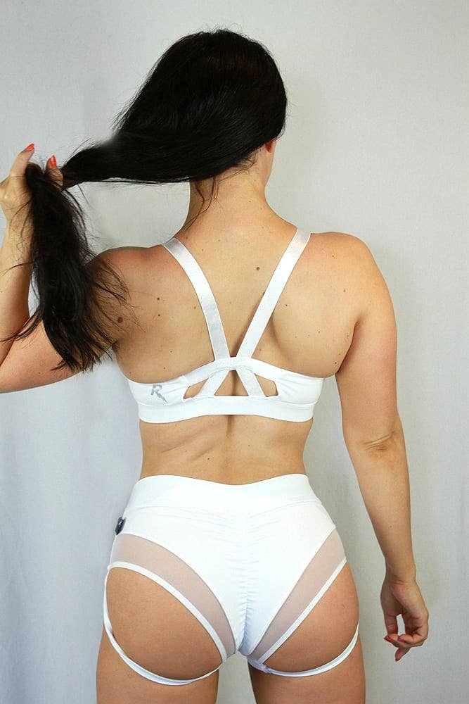 Maddox Low Waist Garter Short - WHITE for wholesale on Faire5