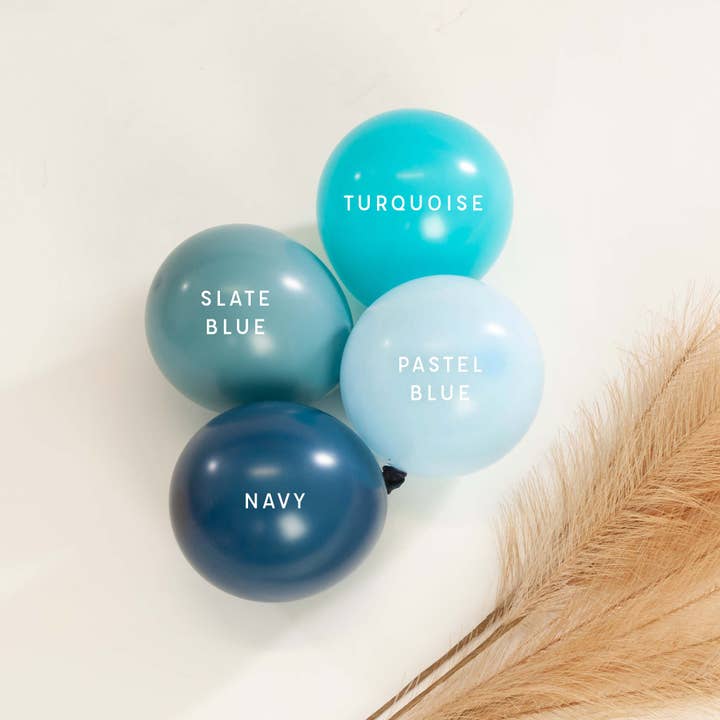 Premium Slate Blue Latex Balloon Packs for wholesale on Faire1