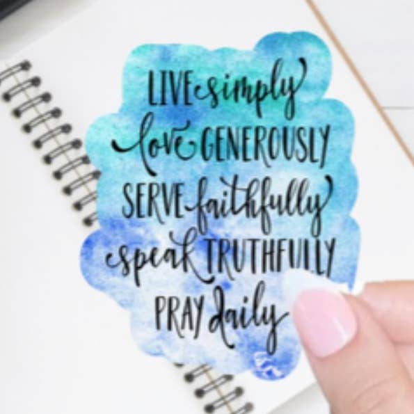 Live Simply Sticker, Religious Sticker, Inspirational for wholesale by Blu Butterfly Stickers
