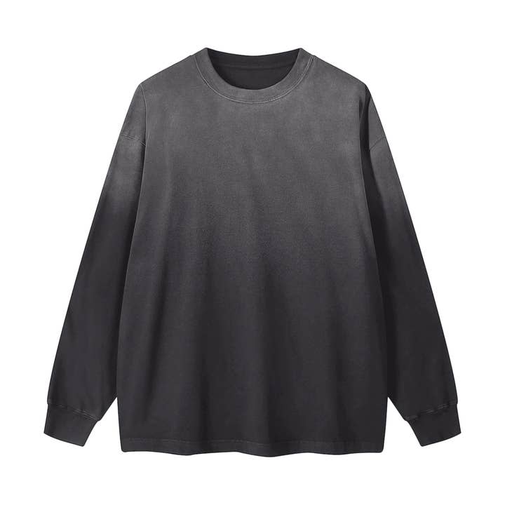 Plair Gradient Vintage Gewassen Longsleeve T-shirt - 270 GSM voor wholesale door Plair