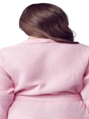 Lotus Linen - Wholesale Robe – Women's - Knee-Length Waffle Robe for Women43