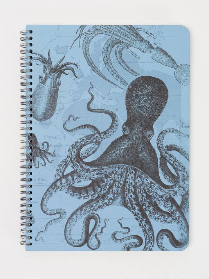 Octopus & Squid Spiral Notebook (Case of 6) for wholesale by Cognitive Surplus