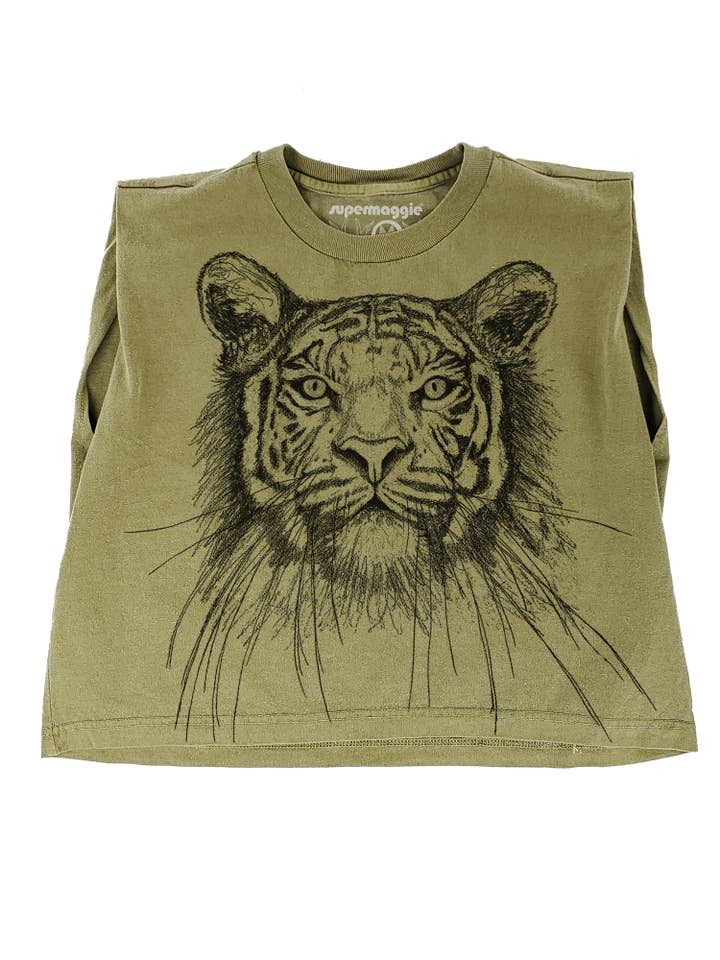 Supermaggie @ Faire - Vendita all'ingrosso Maglietta stampata - Donna - T-shirt muscolare pesante Tiger Maisie2