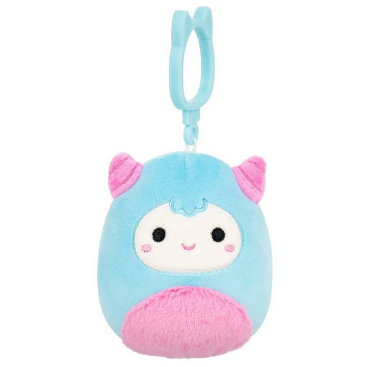 Squishmallow Stuffed Plush Clip Toy 3.5" Pookems Blue Yeti for wholesale by Authentic Street Signs