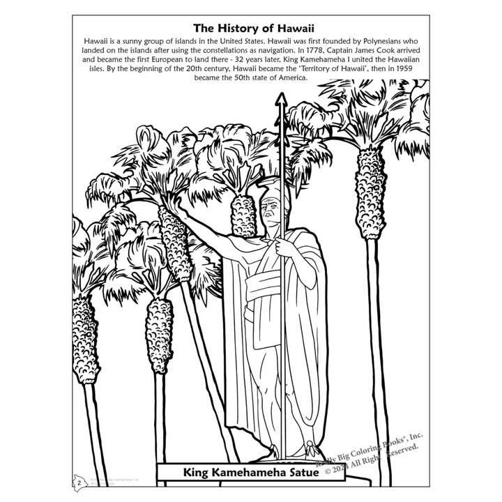 Really Big Coloring Books | ColoringBook.com - Wholesale Coloring & Activity Book - Kids & Baby - Hawaii State Coloring Book 8.5 x 114