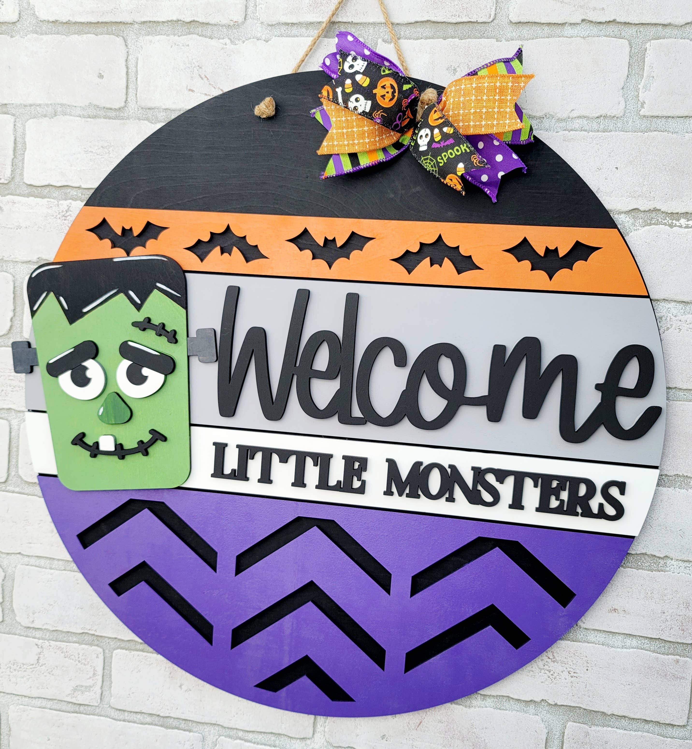 Teal Moon Creations - Wholesale DIY Craft Kit - DIY Welcome Little Monsters Door Hanger1