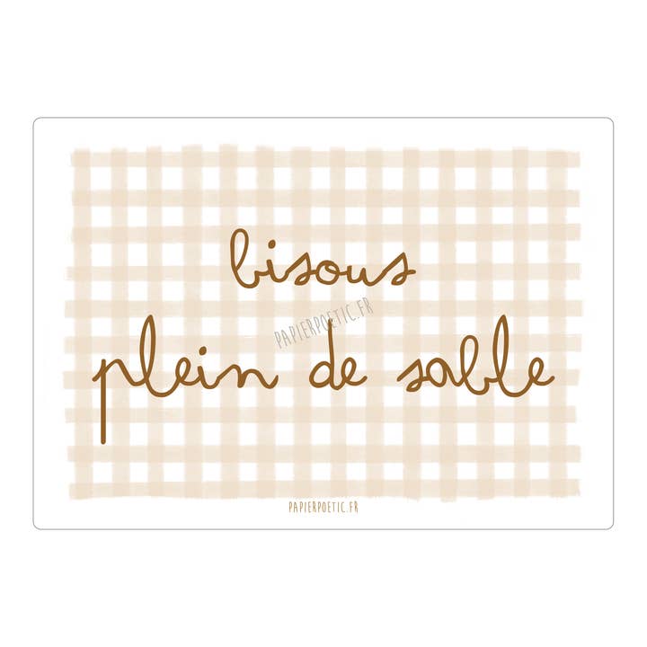Postcard / Card "Kisses full of sand" for wholesale by Papier Poetic