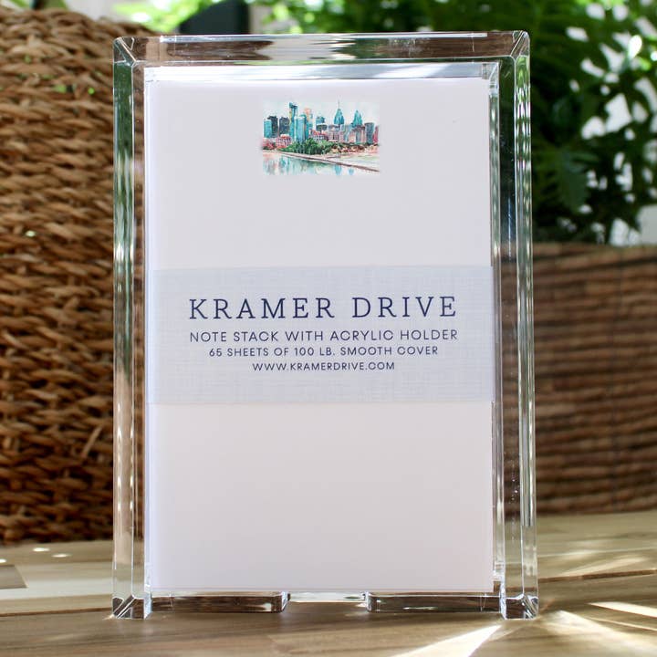 Philadelphia Skyline Note Stack for wholesale by Kramer Drive