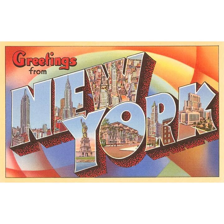 Cartolina NY-05 Saluti da New York per la vendita all'ingrosso da parte di Found Image Press