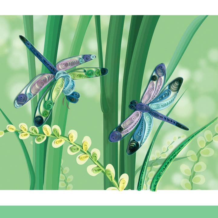 Dragonflies - Large Quilling Card for wholesale by Blue Bird Cards