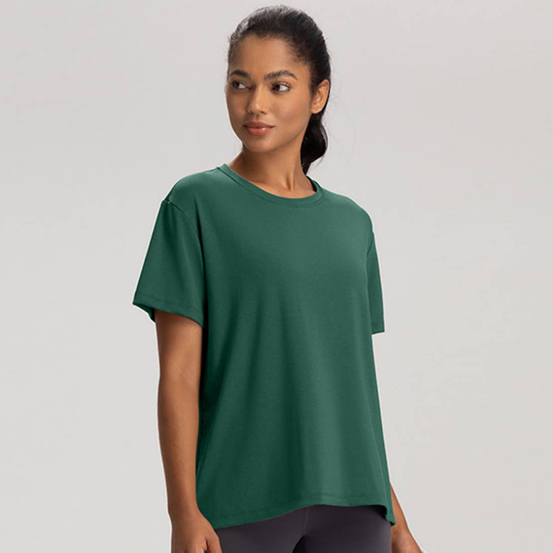 Sodalemon - Wholesale T-Shirt - Women's - Women Wool Breathable Relaxed-Fit Yoga Short-Sleeve T-Shirt6