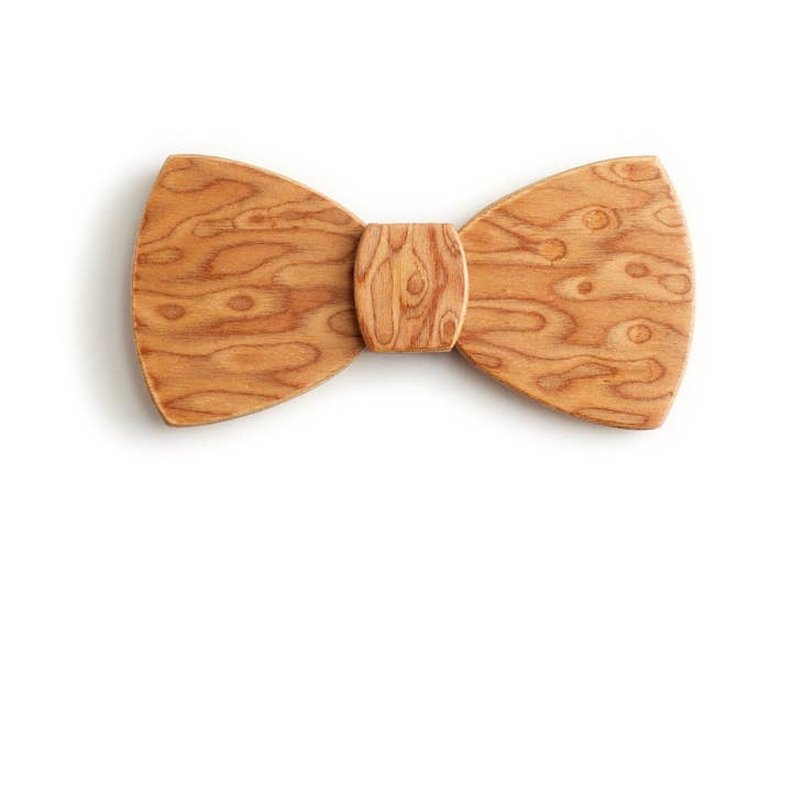 Butterfly Wood Bow Tie - Tiger skin light for wholesale by WOODEN TIES & GIFTS