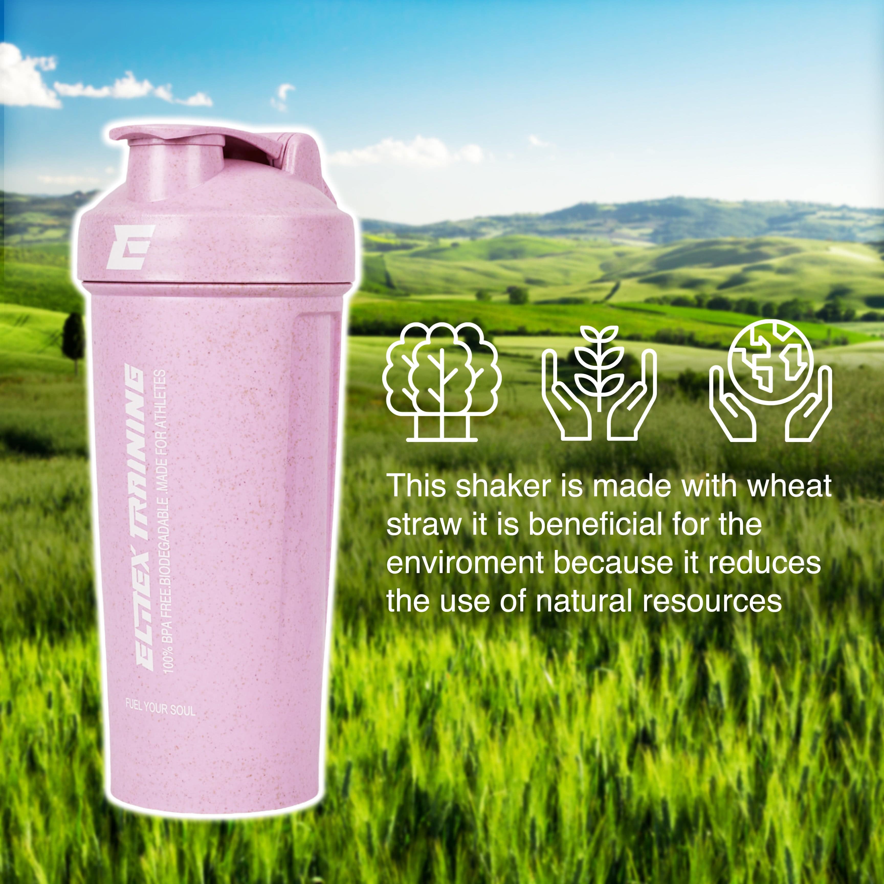 Rose Sustainable 600ml Pink Eco-Shaker for wholesale on Faire6