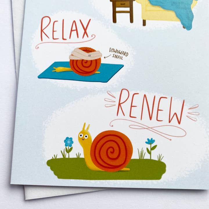 Fox Card Co – postal de desejos de melhoras por atacado – Cartão Get Well Snail2