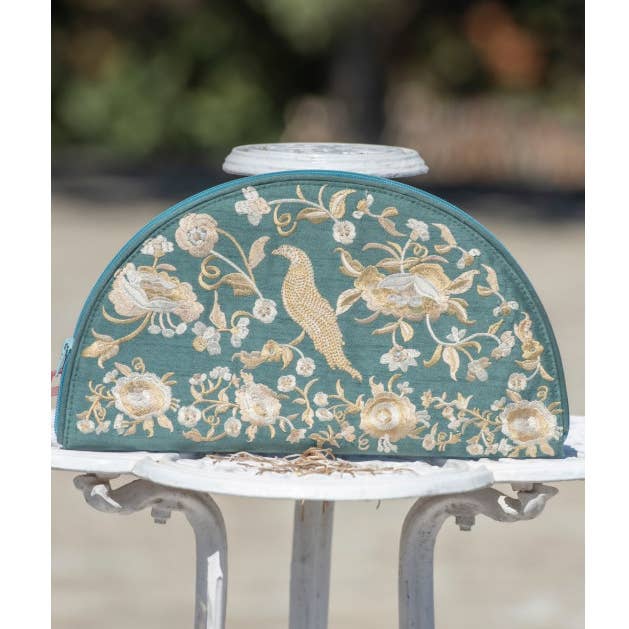 KAHYRA ROYAL WATER GREEN FAN BAG for wholesale by Káhyra