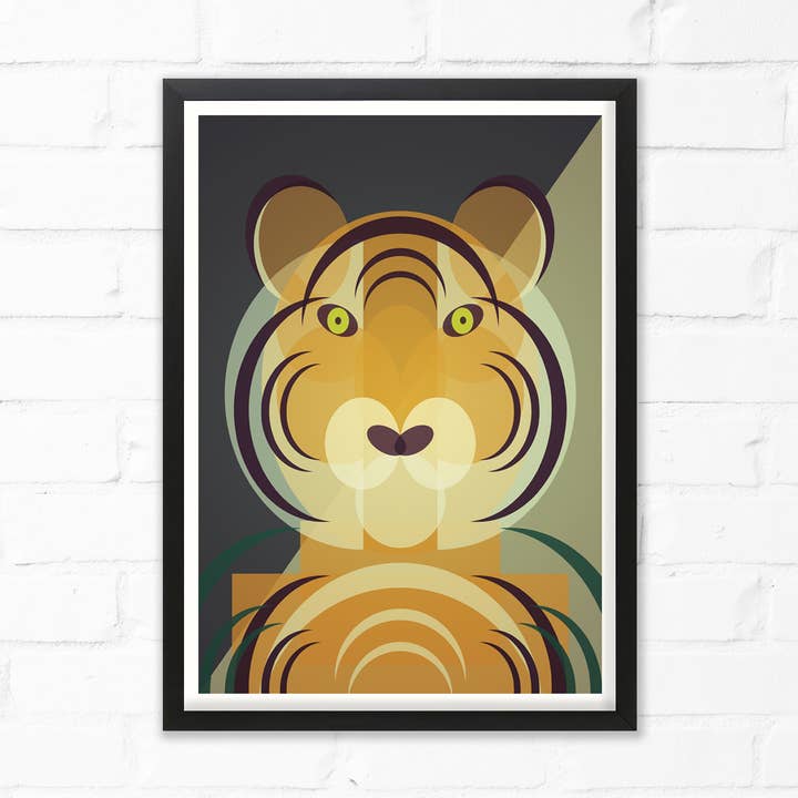 Impressão de tigre de meados do por atacado de Cloud Cuckoo Design