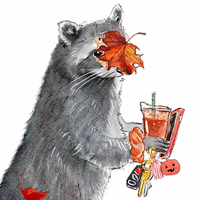 Liyana Studio - Venta al por mayor Tarjetas de Acción de Gracias - El otoño se siente diferente - Tarjeta divertida de Acción de Gracias1