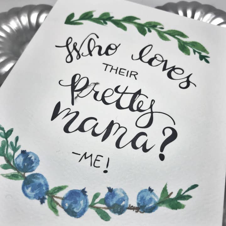 Moederdagkaart - Wie houdt er van hun mooie mama? Dat doe ik! voor wholesale door It's By Design