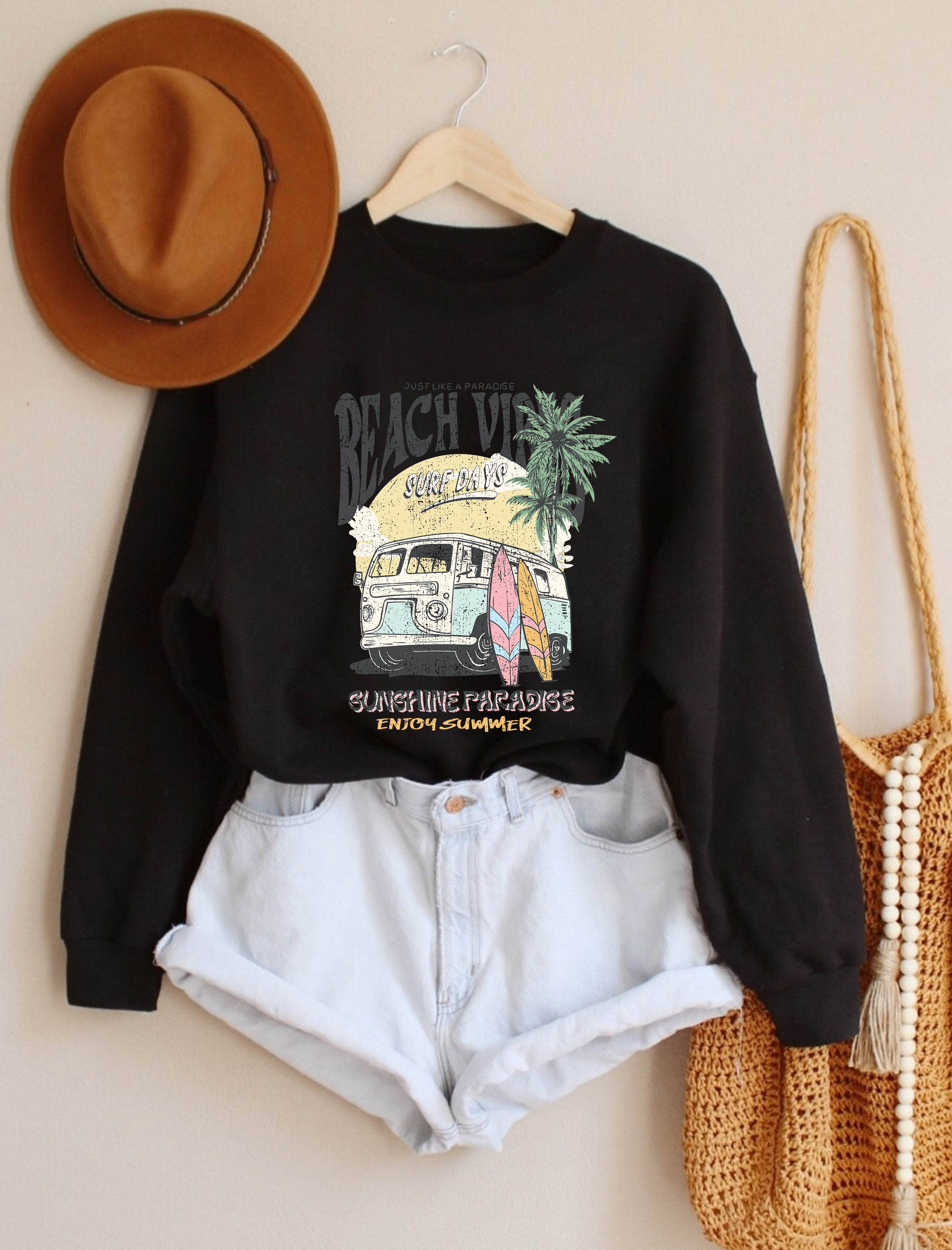 PINK NABI – wholesale Sweatshirt med tryck - Dam – Strandvibbar3