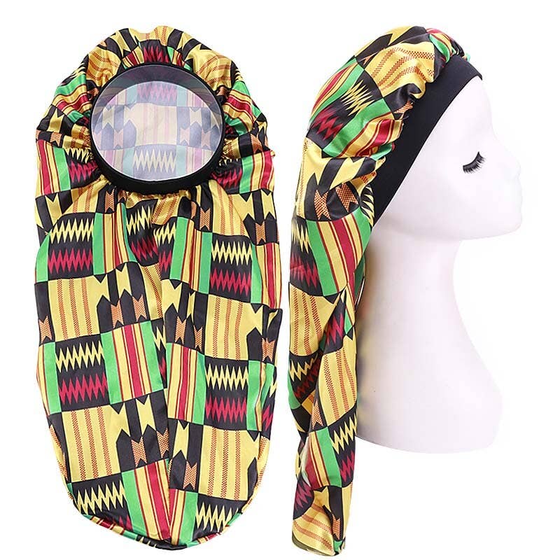 AfricanFabs - Wholesale Sleep Cap / Bonnet - Women's - Satin bonnet for Dreadlocks / Braids / Rasta - Kente print Dreadsock / Satin night cap / Hair bonnet0