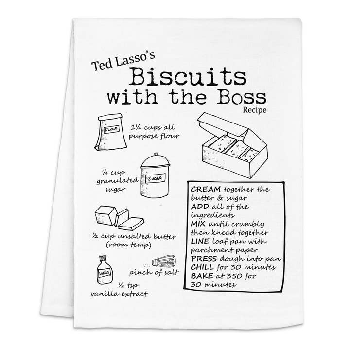 Moonlight Makers - Wholesale Tea Towel - Ted Lasso, Biscuits - Dish Towels - OVERSTOCK SALE