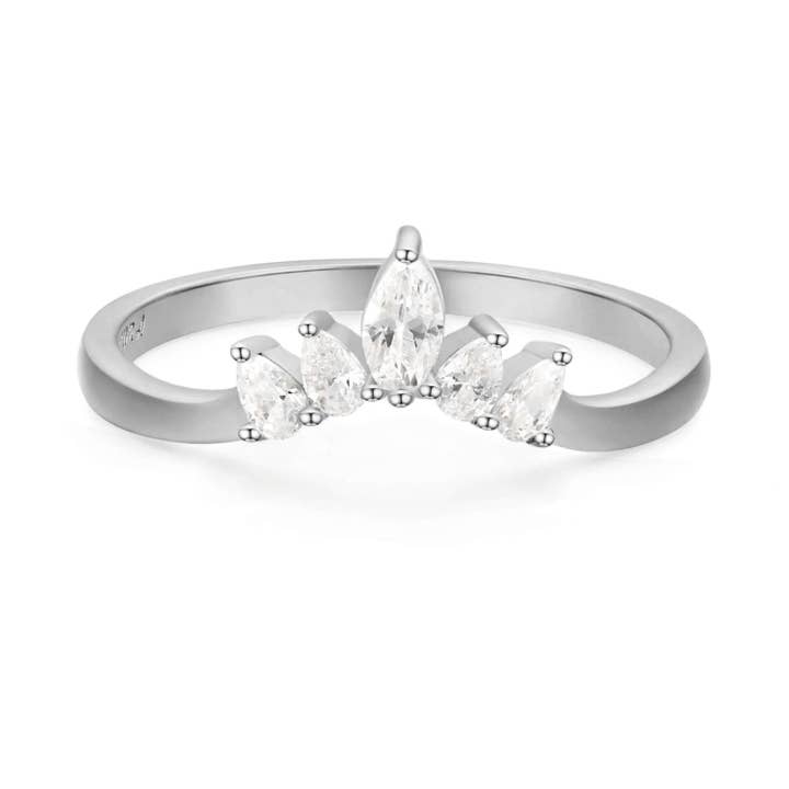 Supreme Ring aus massivem Weißgold für den Großhandel von Azura Jewelry