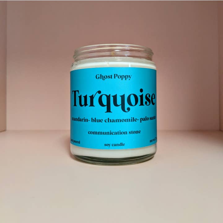 Ghost Poppy – Engroshandel Glaslys – Turkis stearinlys