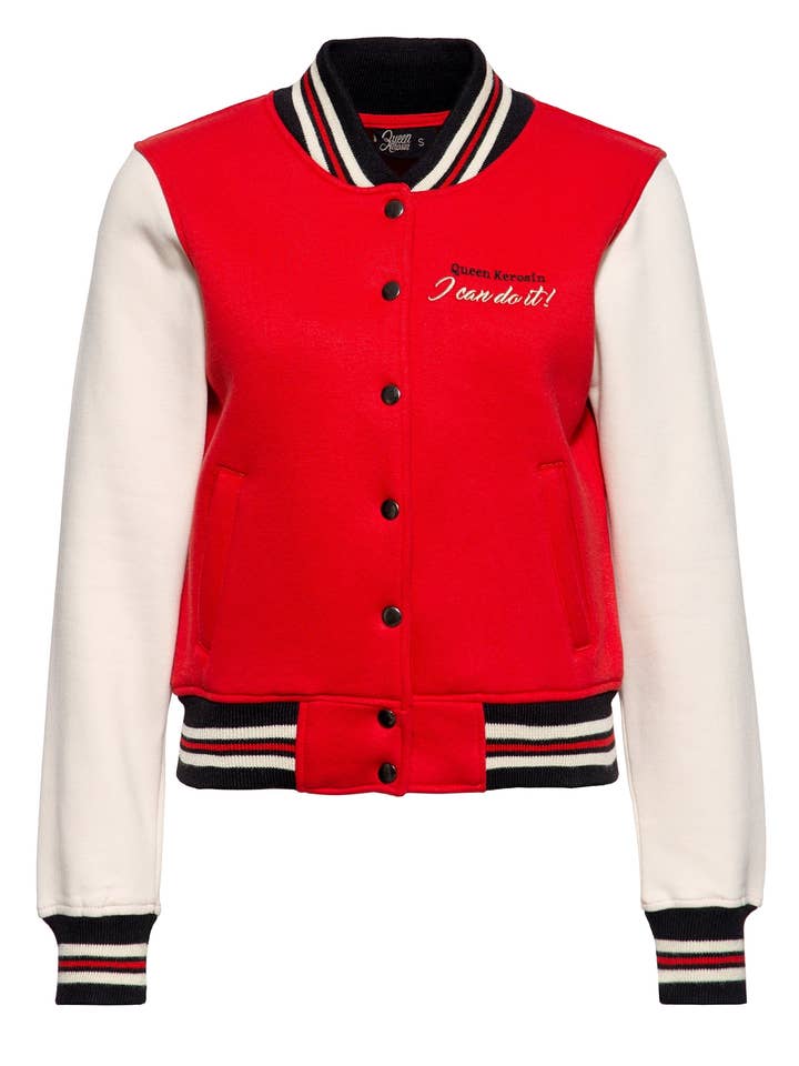 College sweat jacket “I Can Do It!” for wholesale by KING KEROSIN