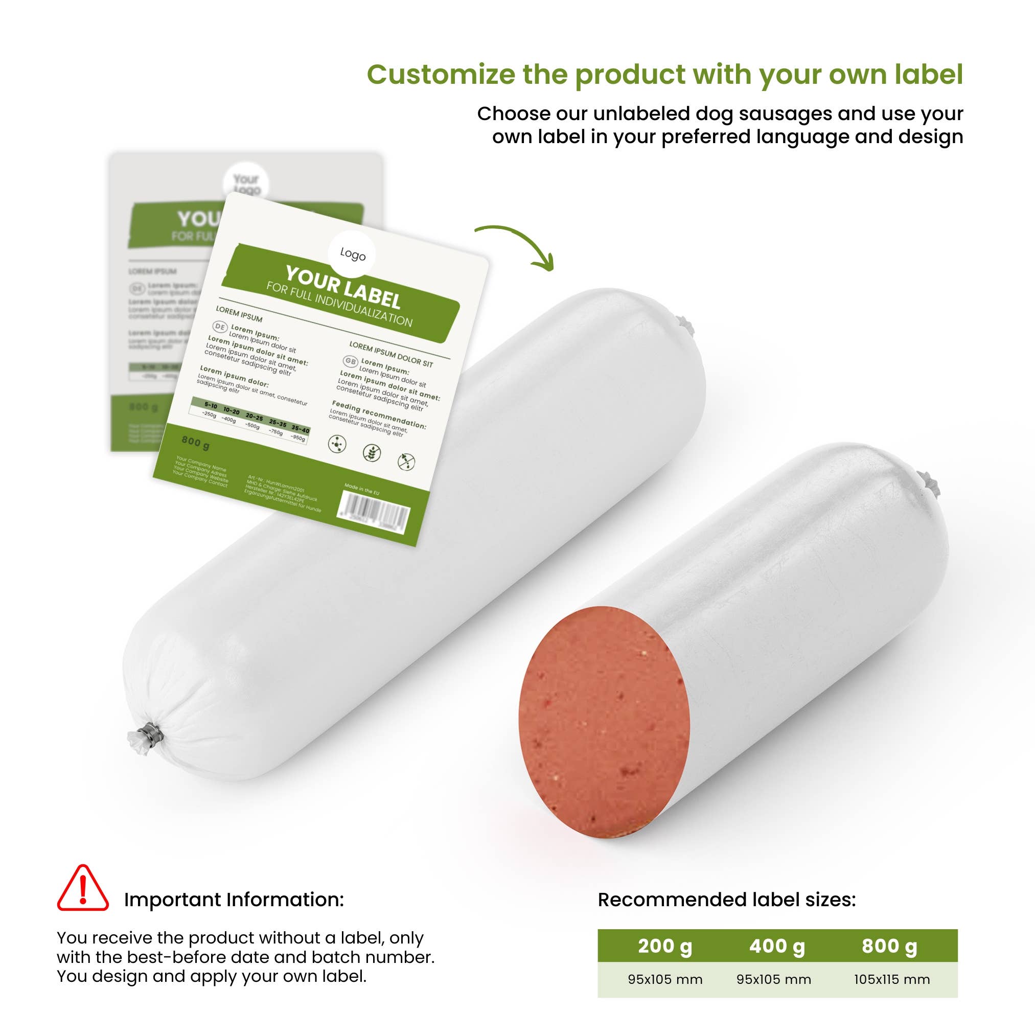 Kauartikel.com GmbH - Vente Nourriture – chien - Saucisse pour chien Ayka à l'agneau0