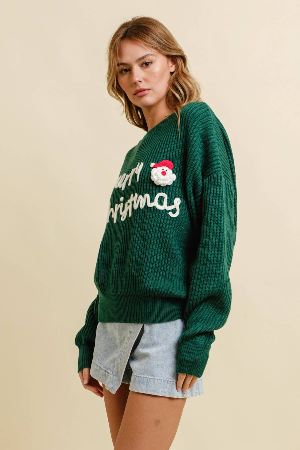 Cloud Ten - Wholesale Knit Sweater - Women's - CSW13483 - MERRY CHRISTMAS HOLIDAY SWEATER1