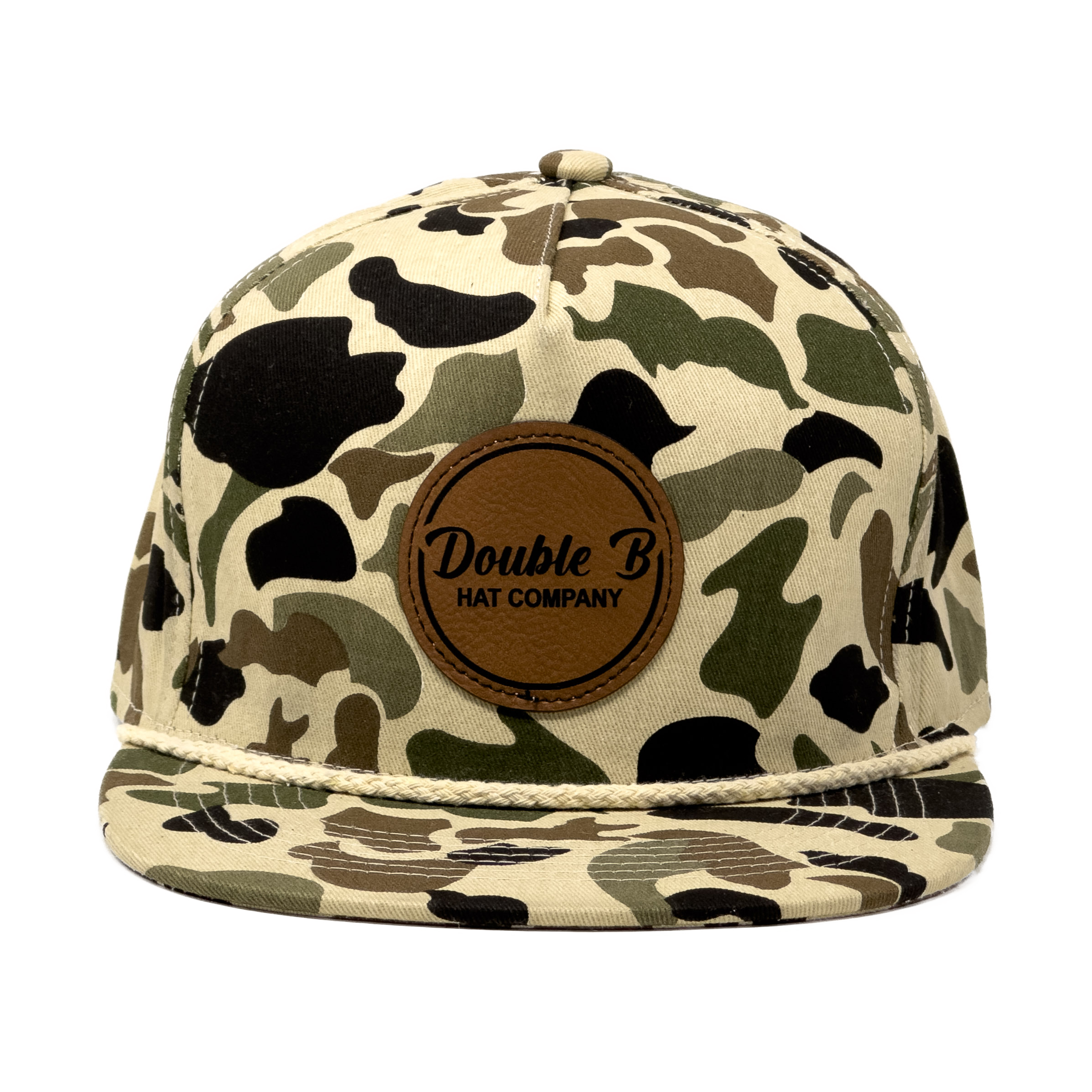 Double B Hat Company - Wholesale Flat Brim Cap - Unisex - Old School Camo Hat1