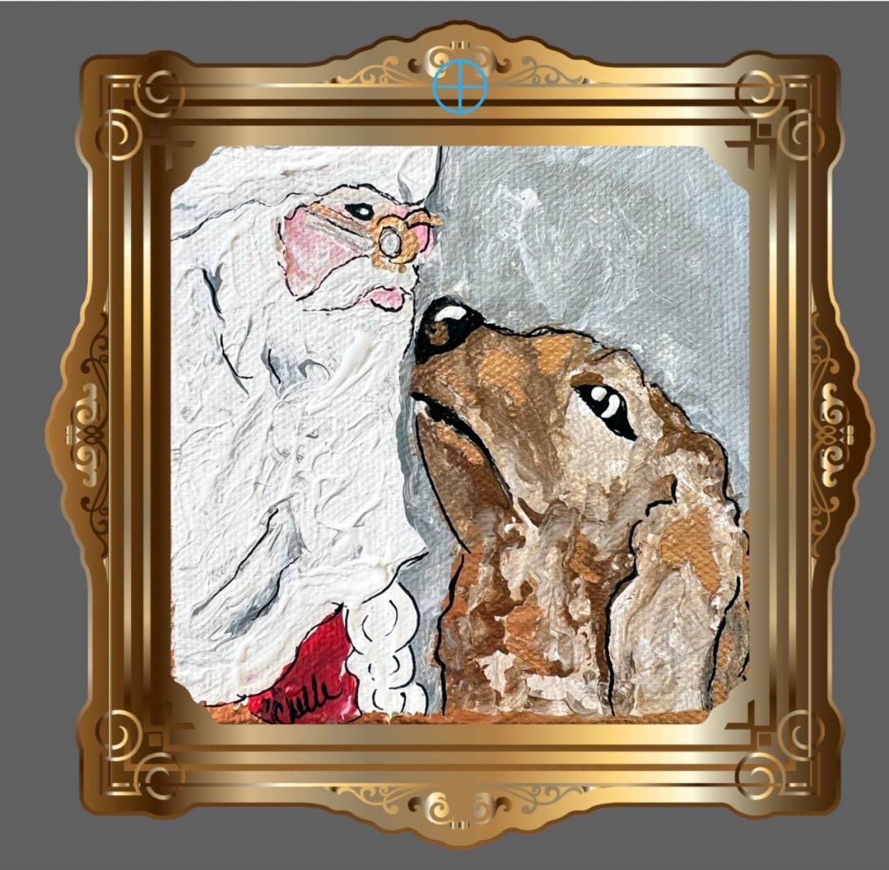 The Happy Butterfly - Wholesale Ornament - Christmas Ornament; Santa & His Dog 2