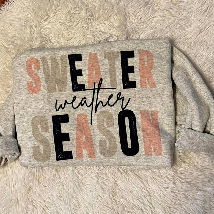 Sweater weather season Crewneck sweatshirt for wholesale by StricklandDesignCo