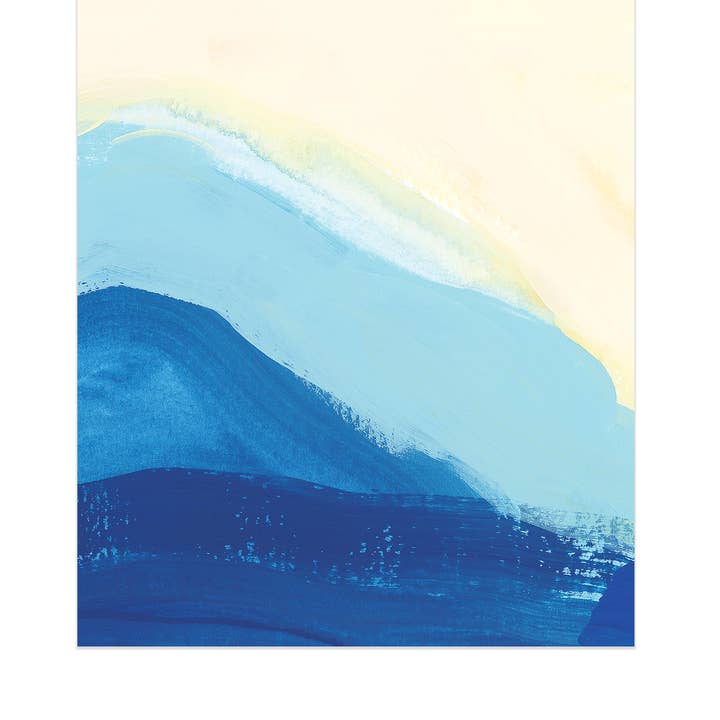 Glenn Abstract Ocean Waves Coastal Art Print for wholesale by Evergreen Summer