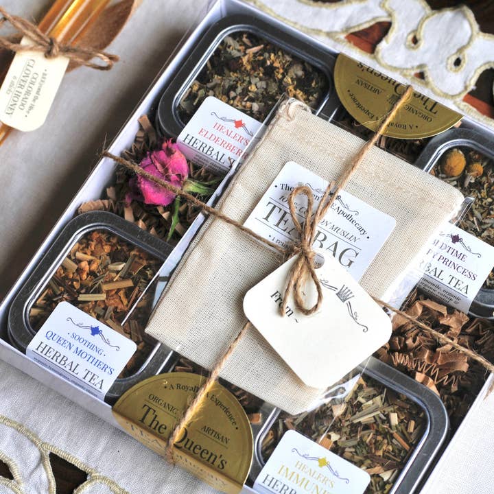 The Queen's TEApothecary - Wholesale Loose Tea - Tea Tin Sampler | Herbal Infusions | 4 tin count1