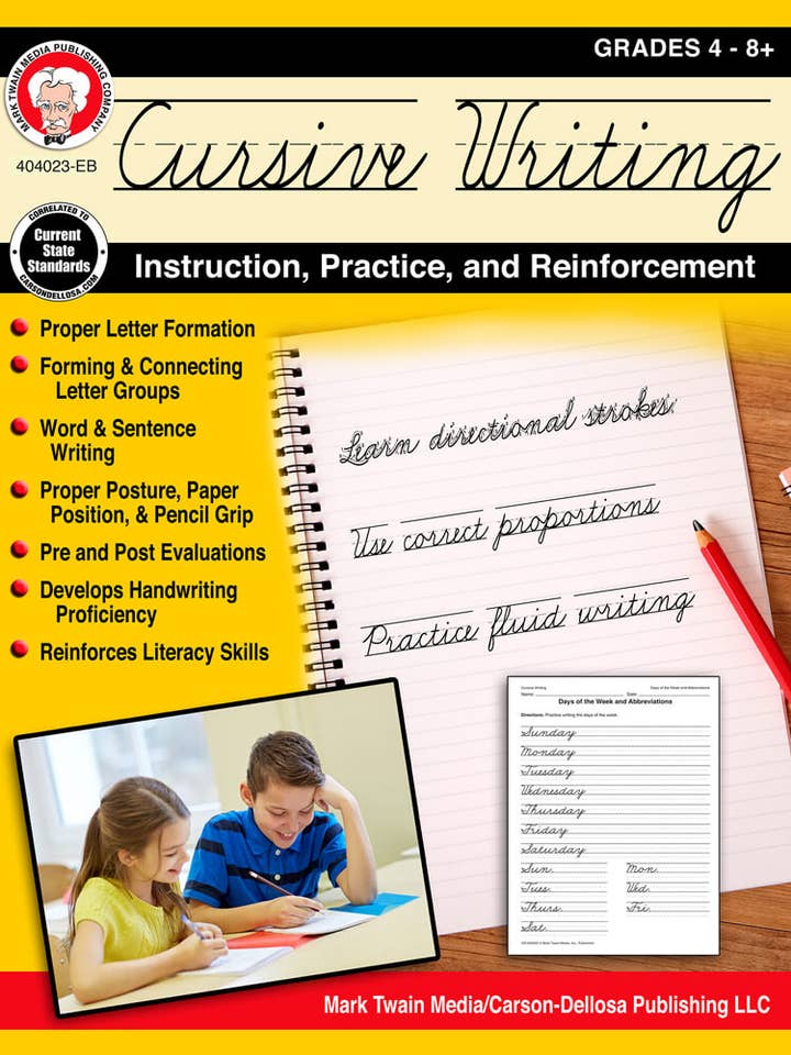 Cursive Writing: Instruction, Practice, Reinforce, Gr 4-9 for wholesale by Carson Dellosa Education