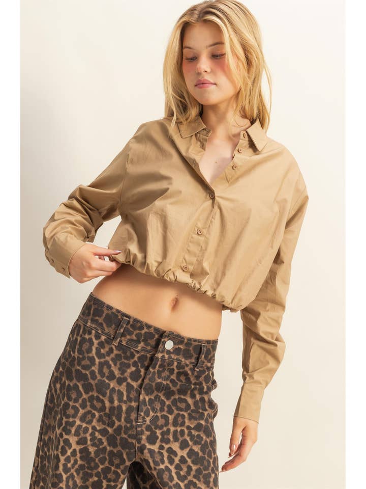 Elastic Hem Poplin Shirts for wholesale by HYFVE