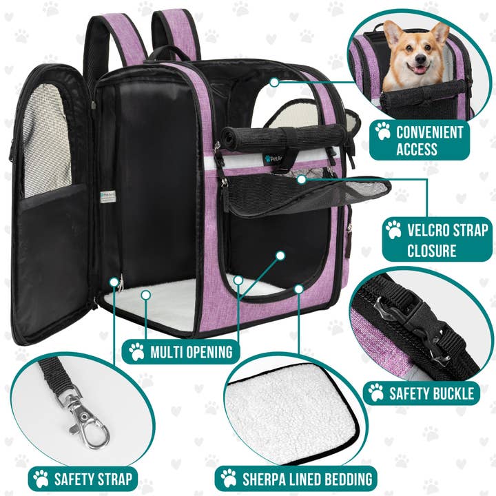 PetAmi - Wholesale Pet Carrier - Cat/Dog - Ultimate 4 Way Entry Pet Carrier Backpack23