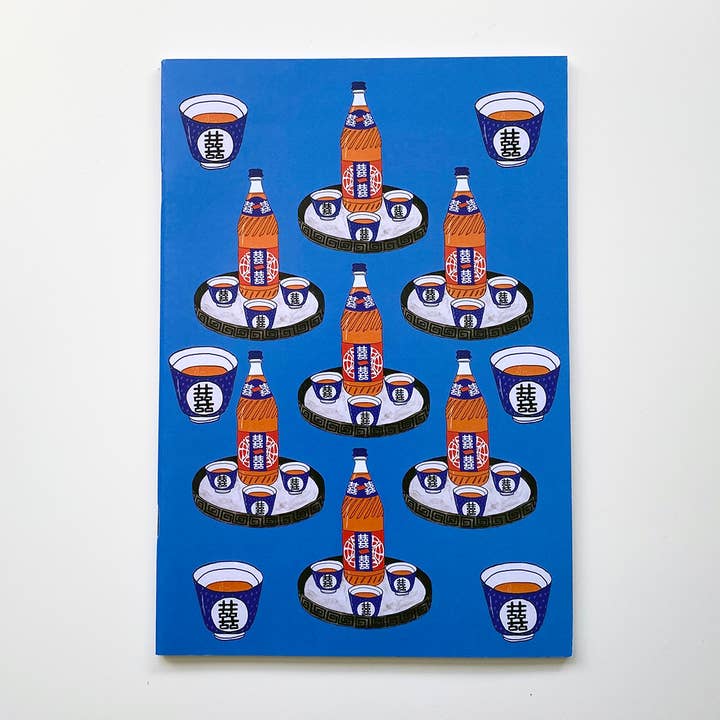 Aye & Brew Tea Set – A5 Notebook for wholesale by Sarah Kwan Artist