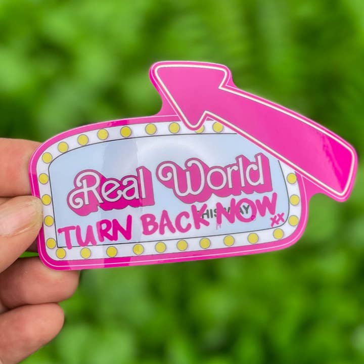 Faites Demi-Tour Maintenant | Vinyle, Autocollant Laminé pour la vente par Journal Junkies