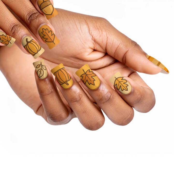 FYNE BODY - Wholesale Press-on/fake nails - Turkey Time Tan Thanksgiving Press-On Nails25