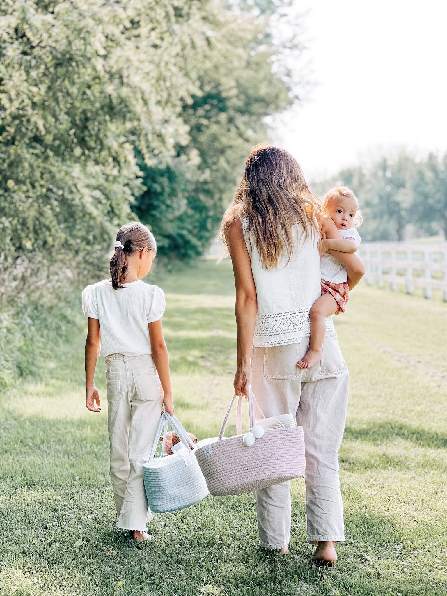 Fephas - Wholesale Diaper Caddy - Baby - Rope Diaper Caddy | Misty Blue10