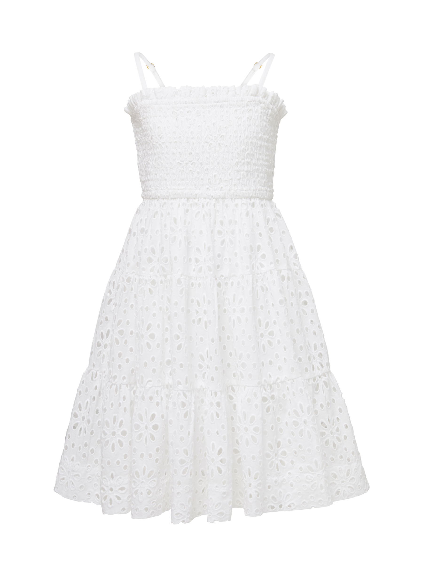Girls Lila Dress In Fresh White Seaside Eyelet for wholesale on Faire0