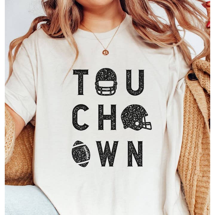 Touch Down voetbalshirt voor wholesale door Peach Closet