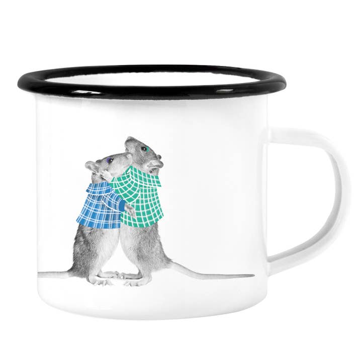 Mug en émail Rolf & Andy Mice pour la vente par Mira Mito