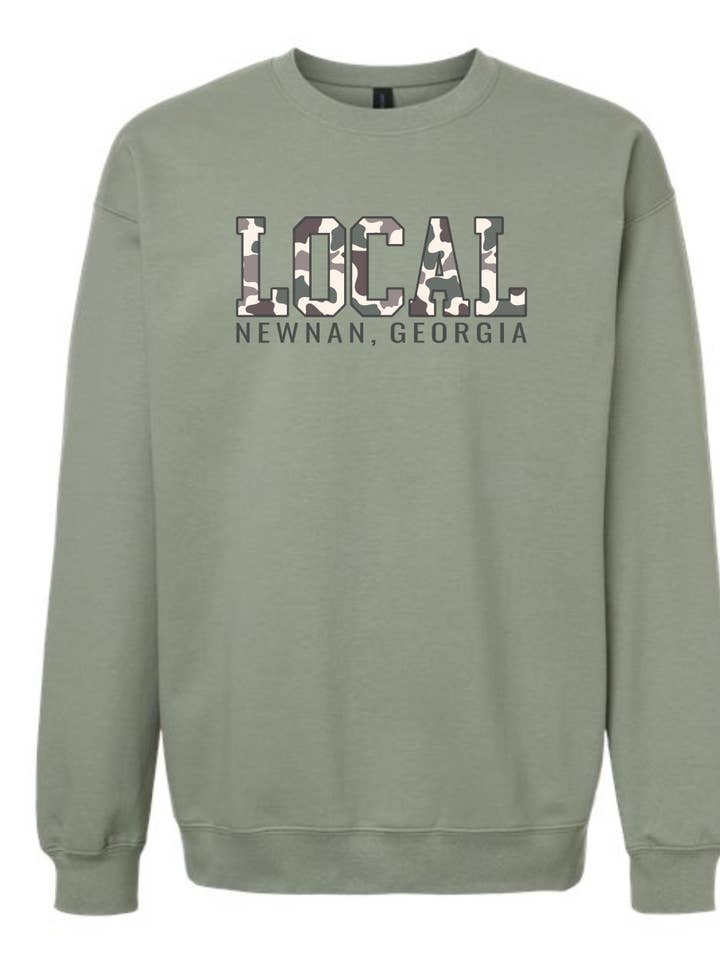 Duck Camo Local City and State Custom Sweatshirt for wholesale by Julie Jersey Designs