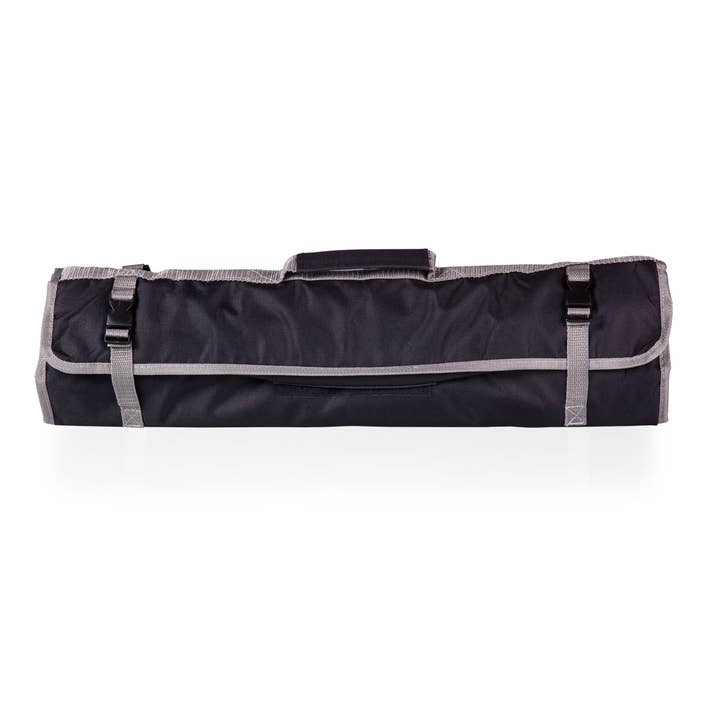 Black with Gray Accents 3-Piece BBQ Tote & Grill Set for wholesale on Faire5